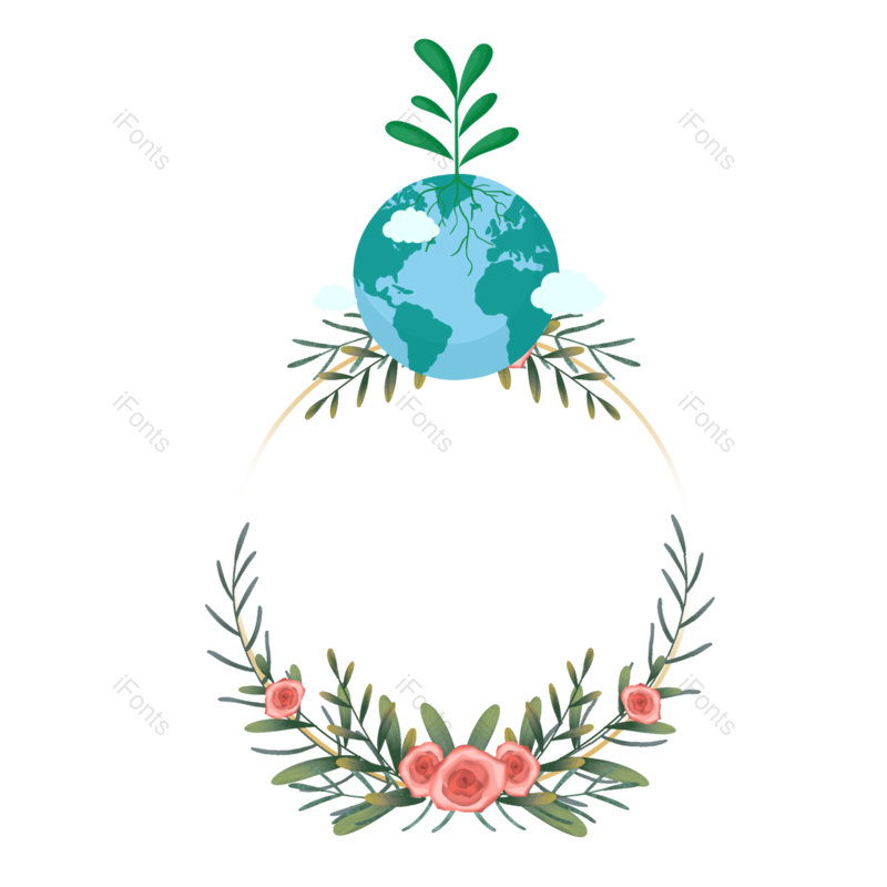 边框图片,素材元素,简约PNG,地球免抠素材